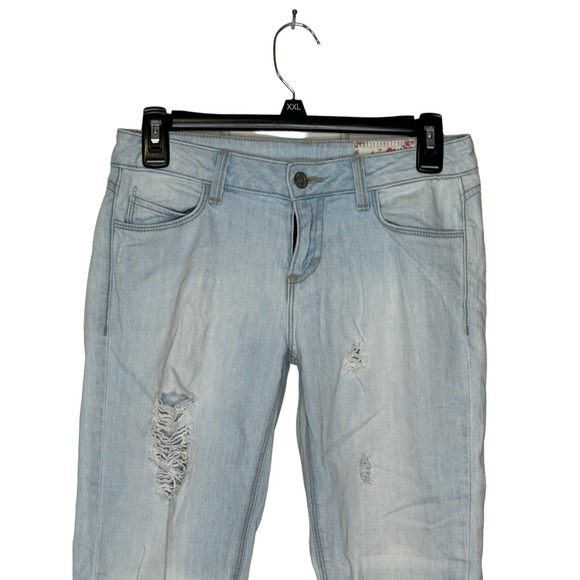 Siwy Women's Jeans  Mid-Rise Skinny Distressed Stretch Denim Light Blue 26 - Picture 4 of 11